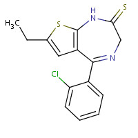 5-(O-CHLOROPHENYL)-7-ETHYL-1,2-DIHYDRO-3H-THIENO[2,3-E][1,4]DIAZEPINE-2-THIONE