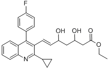 Ethyl(E)-3,5-dihydroxy-7-[2-cyclopropyl-4-(4-fluorophenyl)-3-quinolinyl]-hept-6-enoater