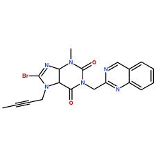 8-bromo-7-(2-butyn-1-yl)-3,7-dihydro-3-methyl-1-((4-methyl-2-quinazolinyl)methyl)-1h-