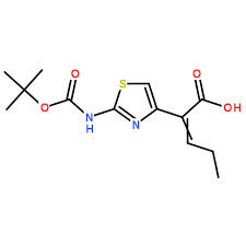 (Z)-2-(2-t-butoxycarbonylaminothiazol-4-yl)-2-pentenoic acid